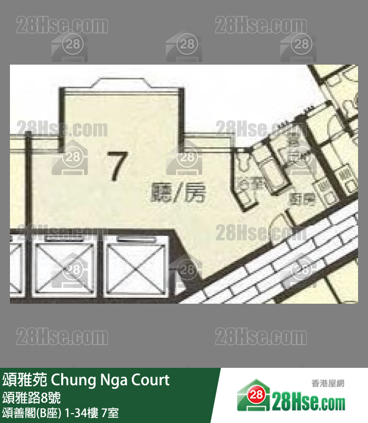 頌雅苑 頌善閣(B座)29樓 7室 平面圖