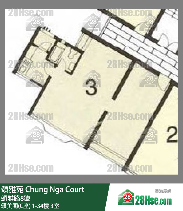 Chung Nga Court Unit FloorPlan (Provided by 28Hse)
