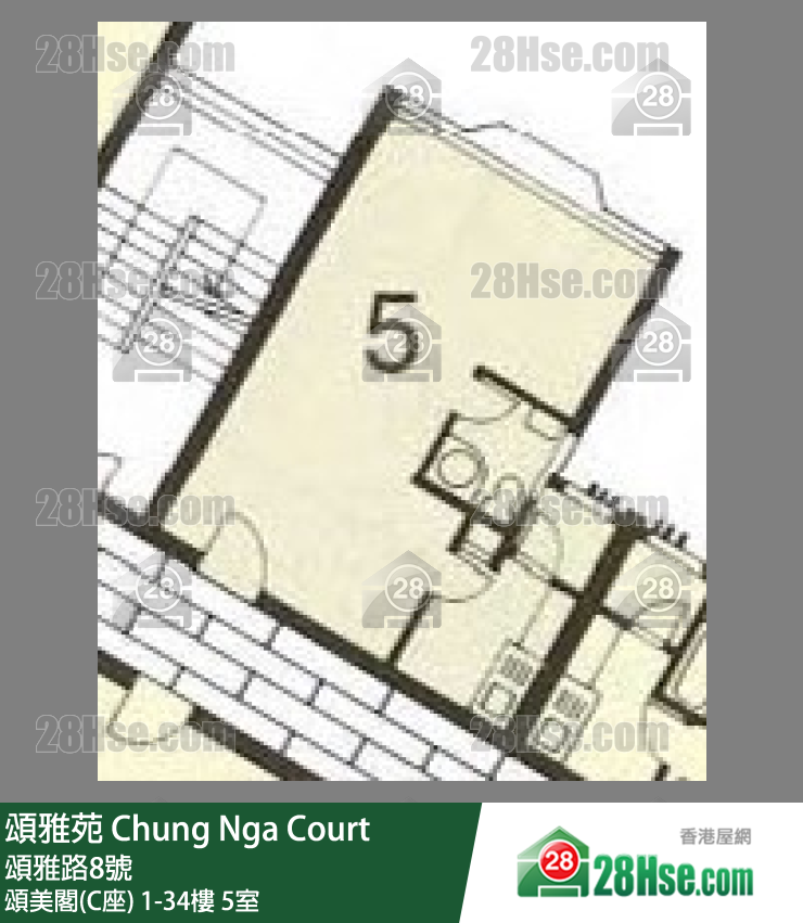 頌雅苑 頌美閣(C座)27樓 5室 平面圖