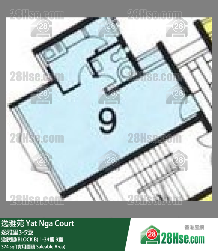 逸雅苑 单位平面图(由 28Hse 提供)