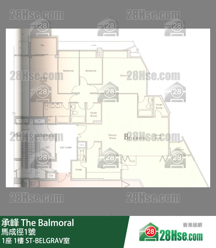 承峰 1座1樓 ST-BELGRAV室 平面圖
