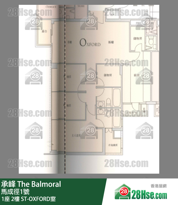承峰 1座 2樓 ST-OXFORD室 平面圖