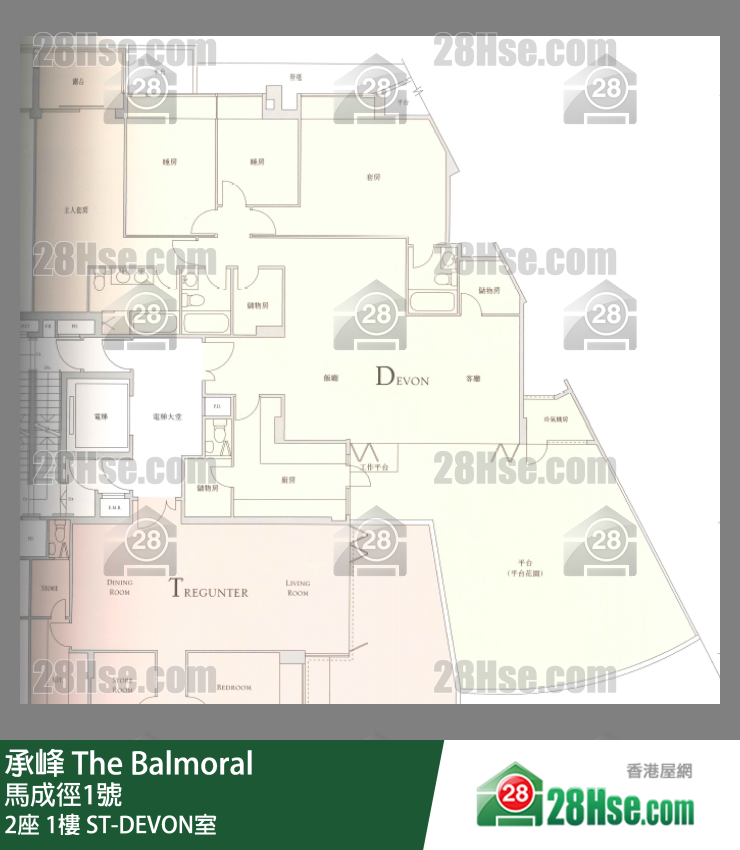 承峰 2座1樓 ST-DEVON室 平面圖
