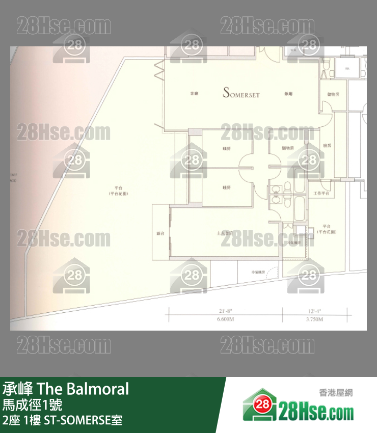 承峰 2座1樓 ST-SOMERSE室 平面圖