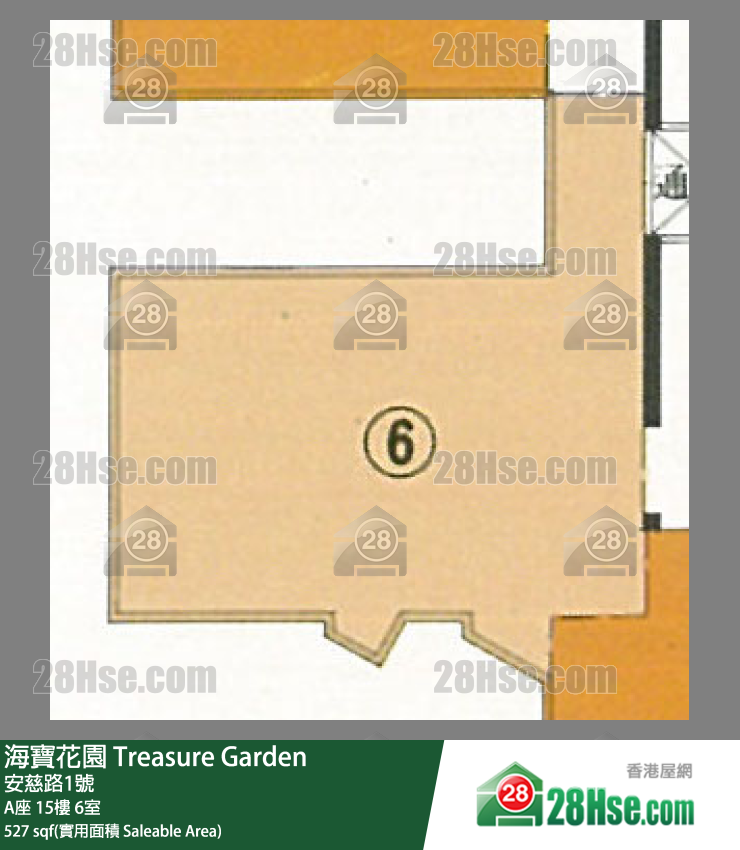 海寶花園 A座15樓 6室 平面圖