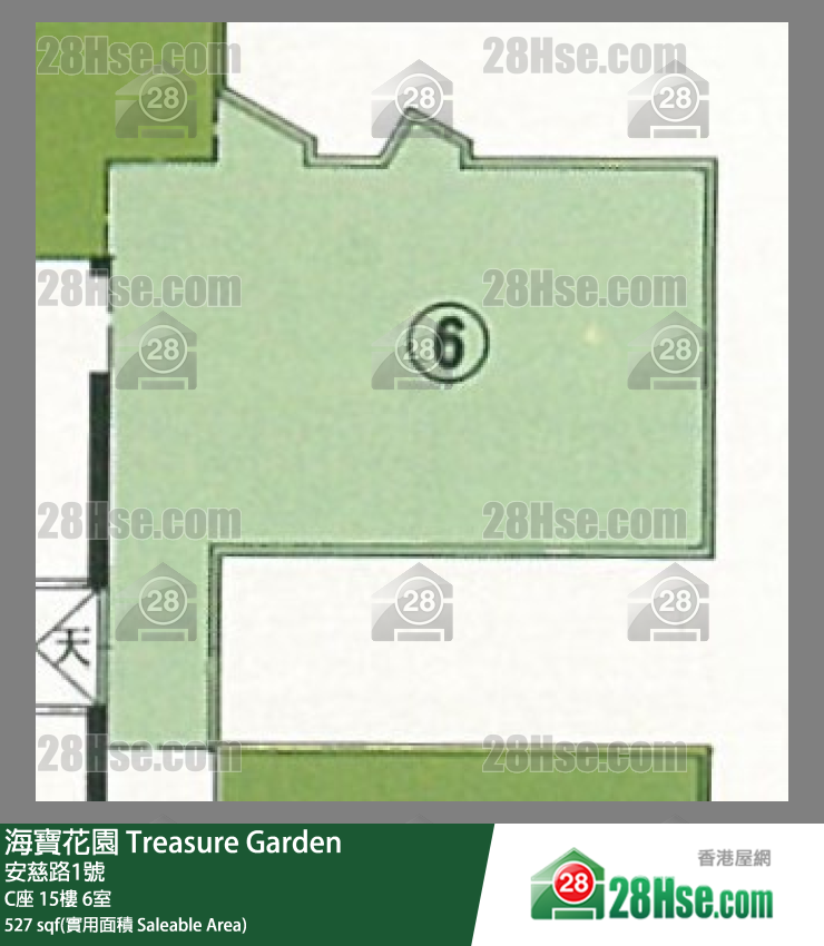 海寶花園 C座 15樓 6室 平面圖