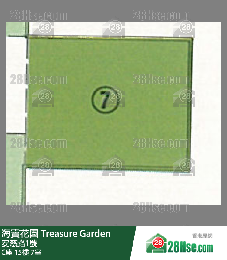 海寶花園 C座15樓 7室 平面圖