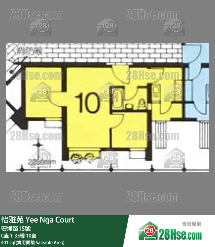 怡雅苑 C座7樓 10室 平面圖