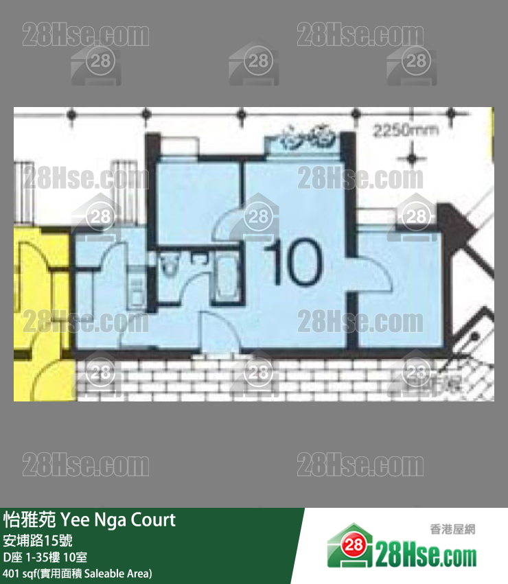 怡雅苑 D座 7樓 10室 平面圖