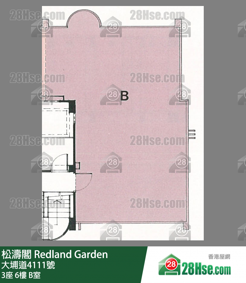 松濤閣 3座6樓 B室 平面圖