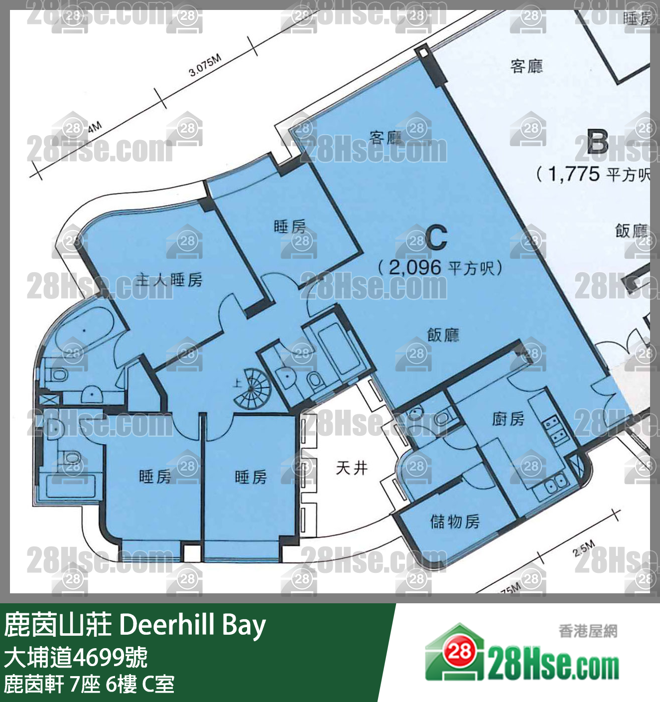 鹿茵山庄 鹿茵轩 7座 6楼 C室 平面图