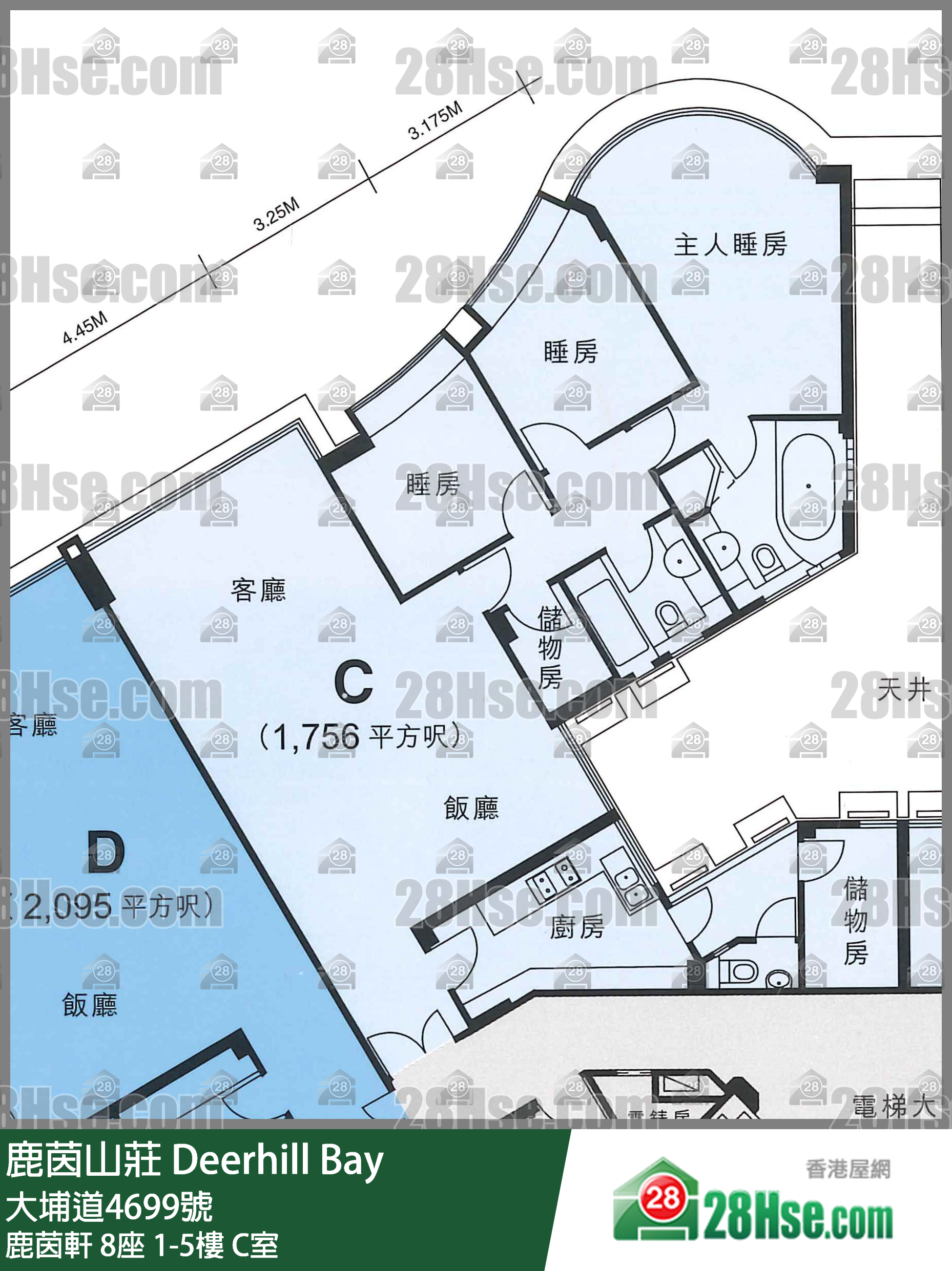 鹿茵山莊 鹿茵軒 8座 3樓 C室 平面圖