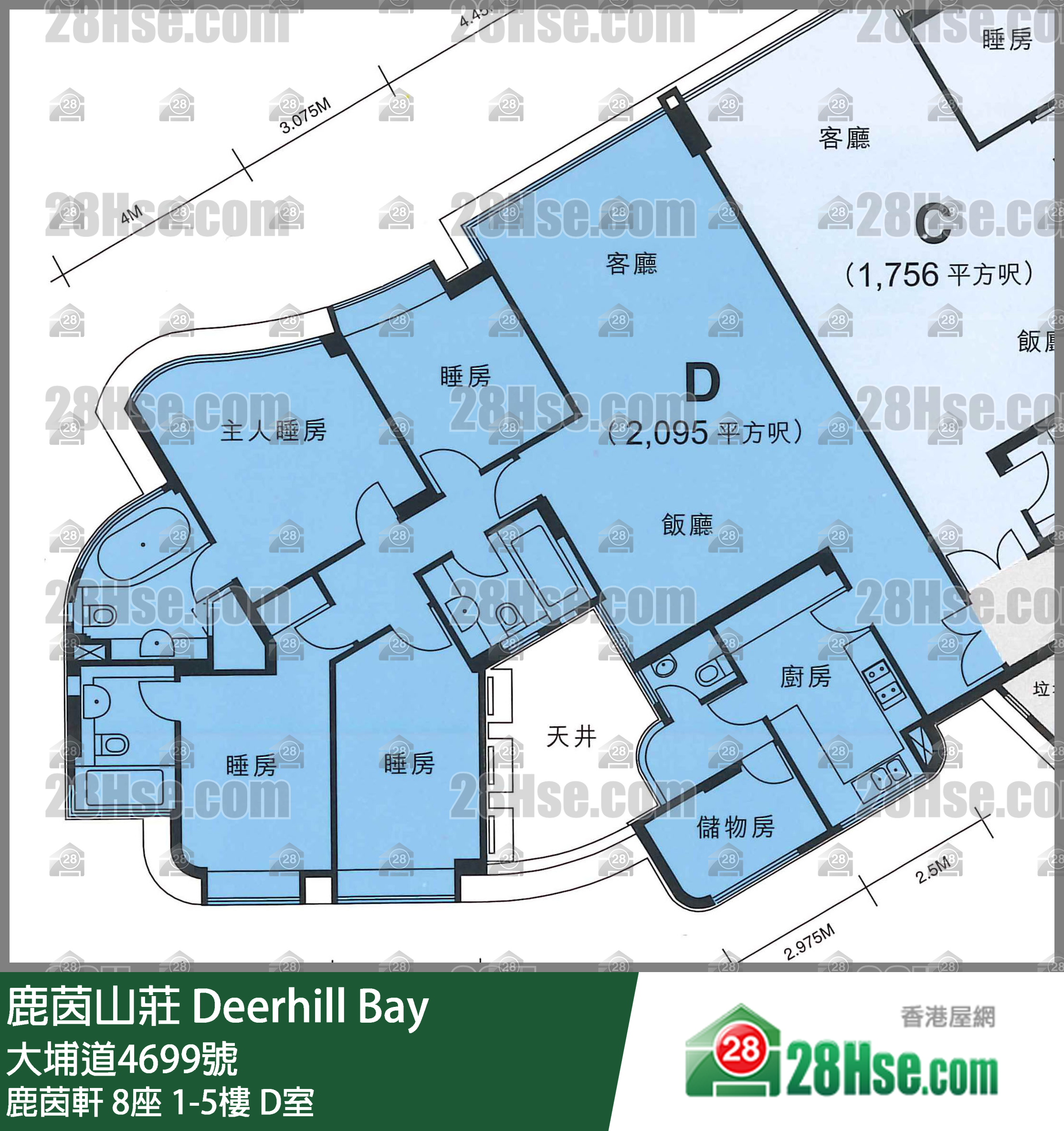 鹿茵山庄 鹿茵轩8座5楼 D室 平面图