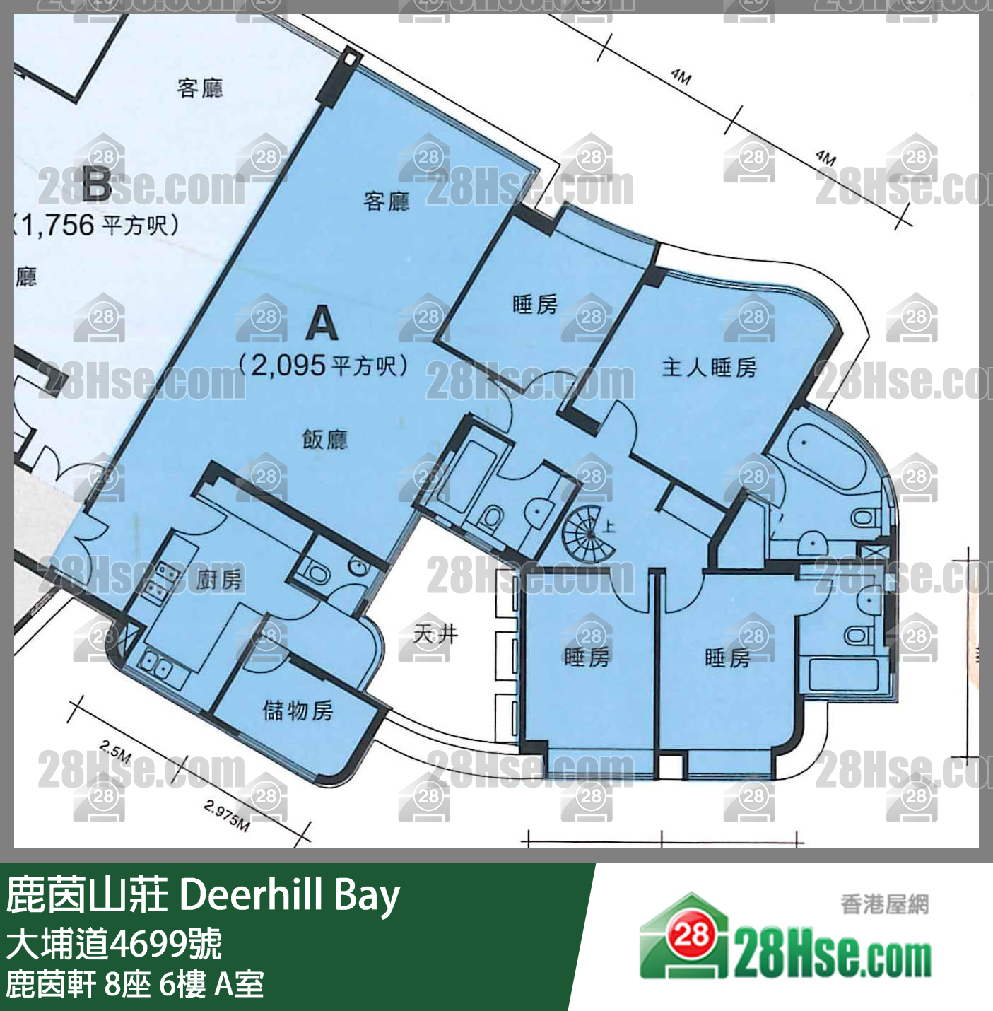 鹿茵山庄 鹿茵轩8座6楼 A室 平面图