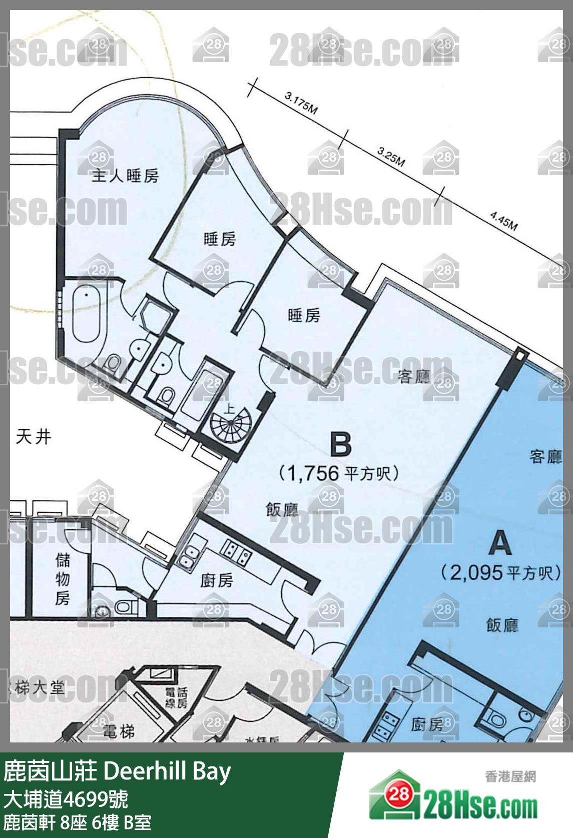 鹿茵山庄 鹿茵轩 8座 6楼 B室 平面图
