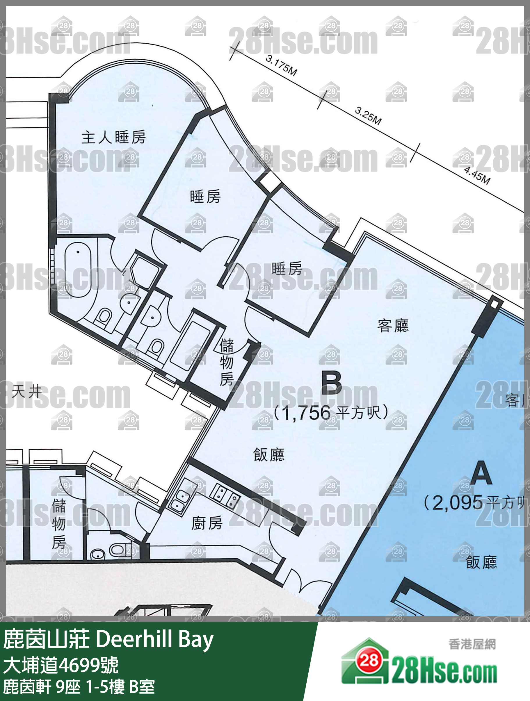 鹿茵山庄 鹿茵轩9座5楼 B室 平面图