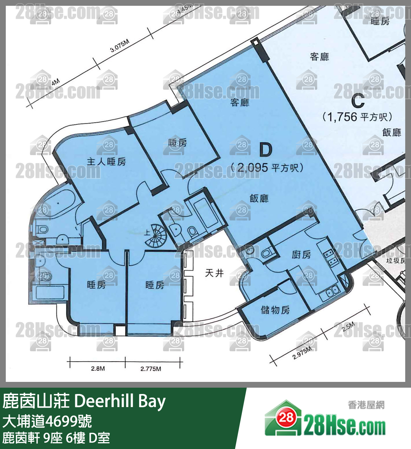 鹿茵山庄 鹿茵轩9座6楼 D室 平面图