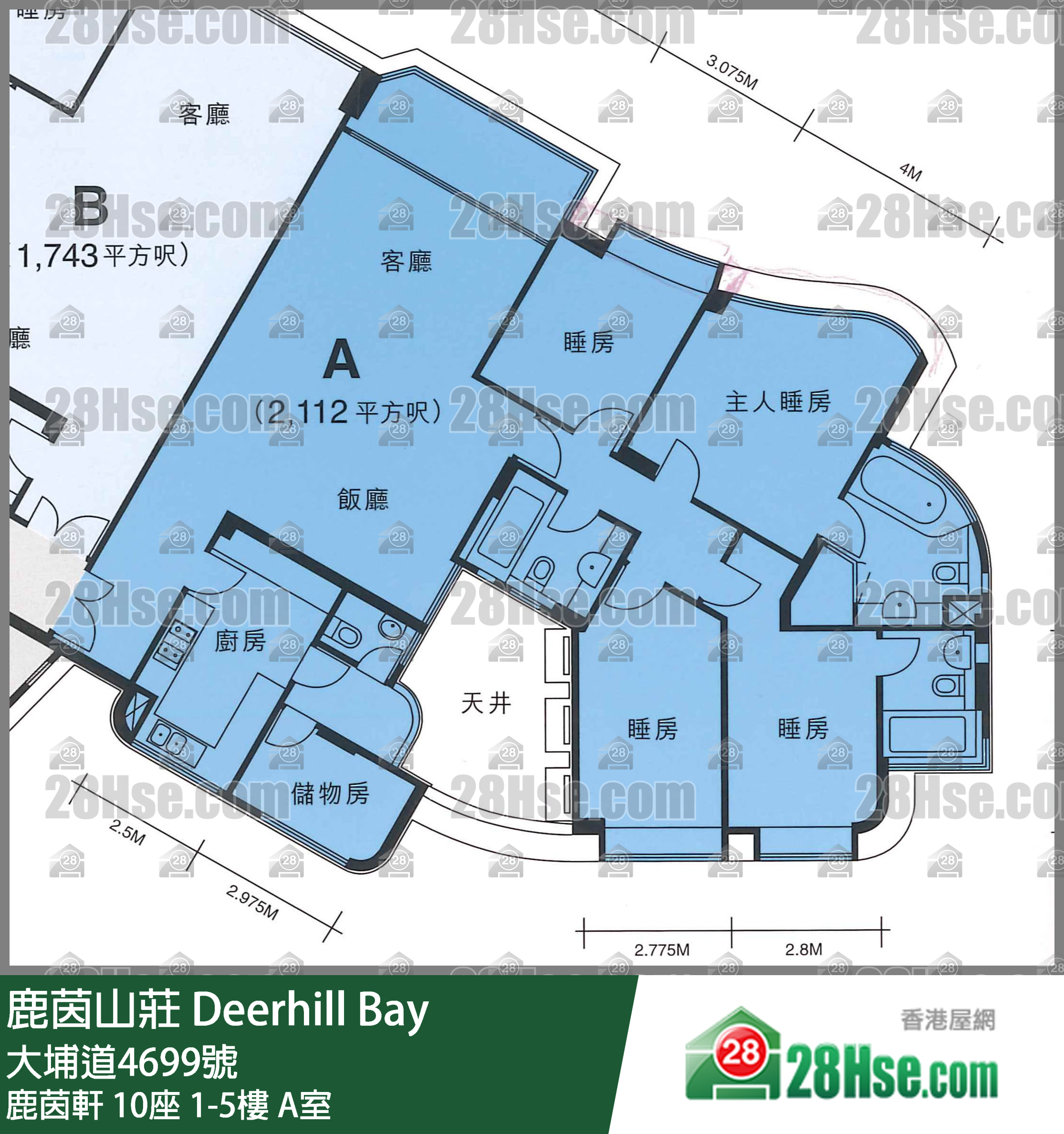 鹿茵山庄 鹿茵轩10座2楼 A室 平面图