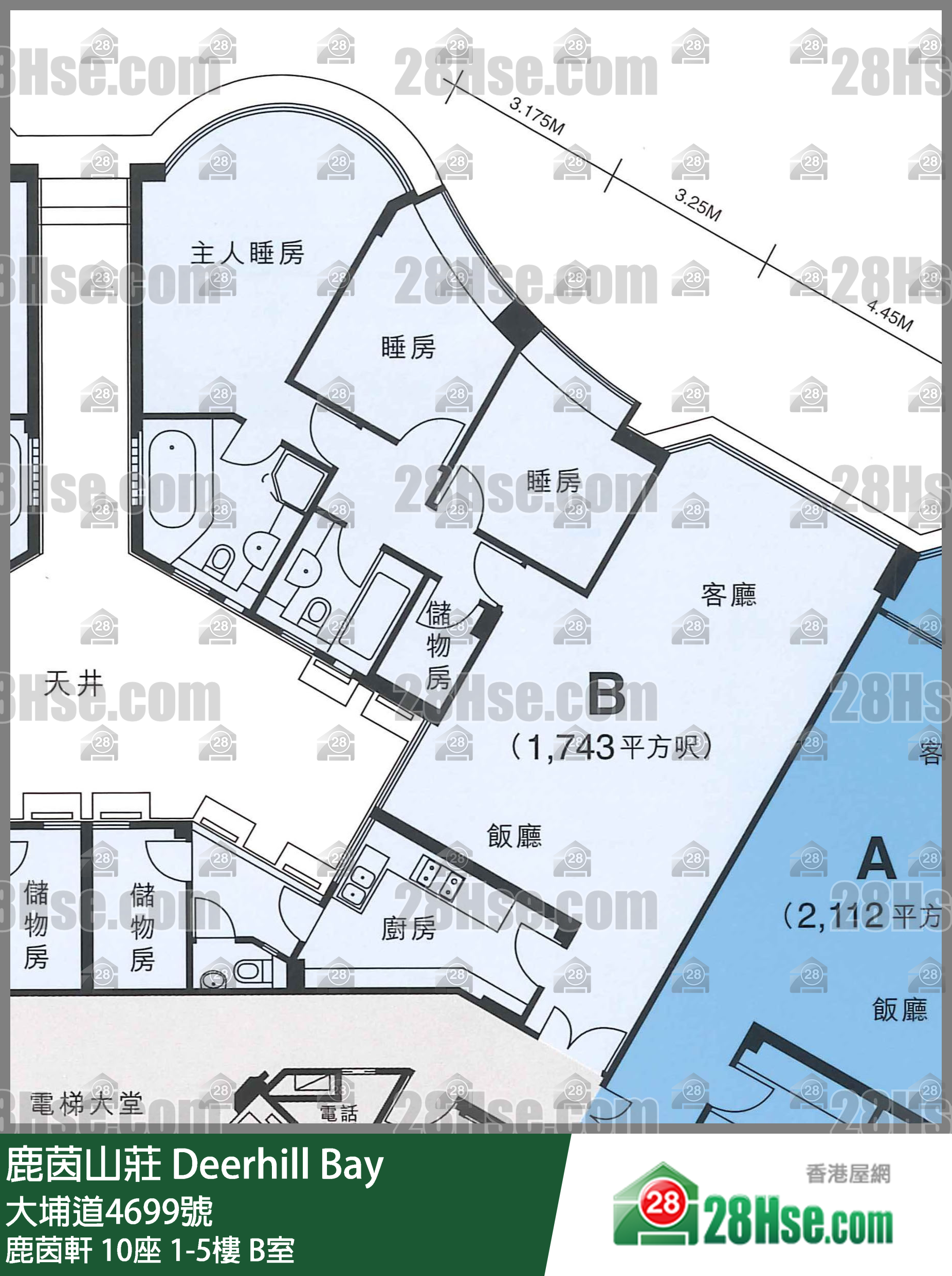 鹿茵山庄 鹿茵轩10座5楼 B室 平面图