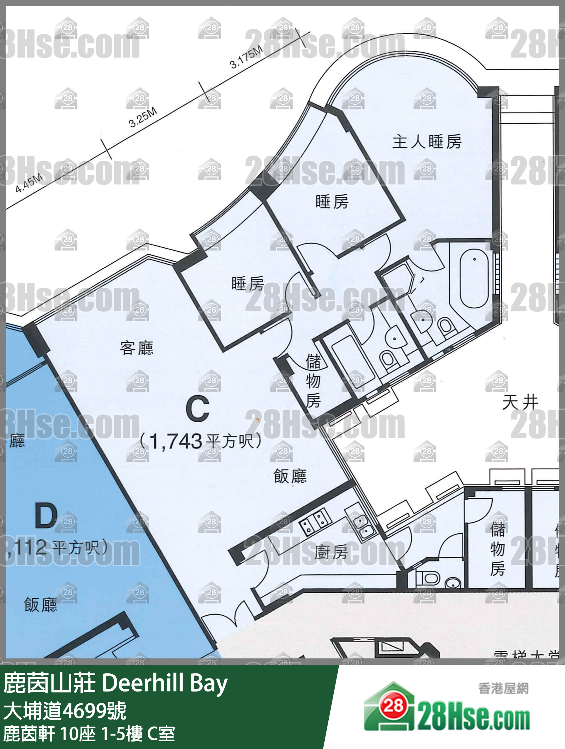 鹿茵山庄 鹿茵轩10座3楼 C室 平面图
