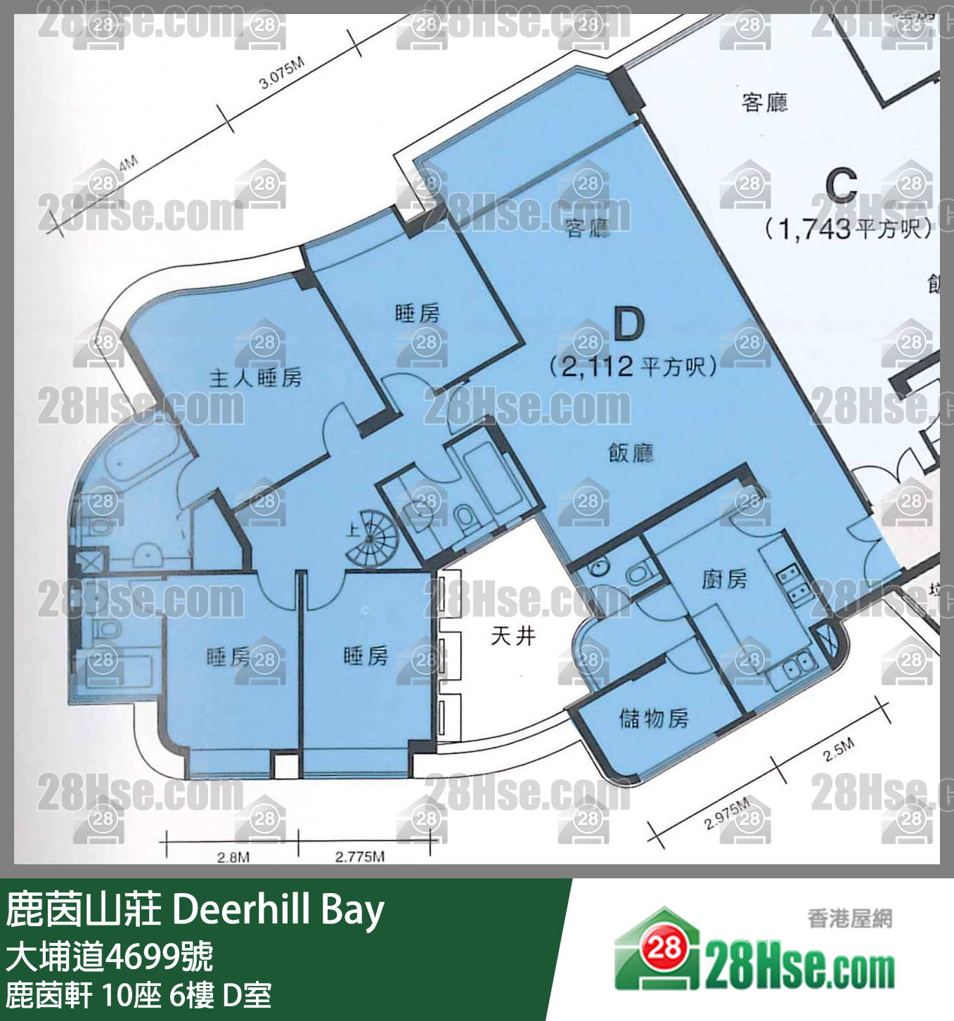 鹿茵山庄 鹿茵轩10座6楼 D室 平面图