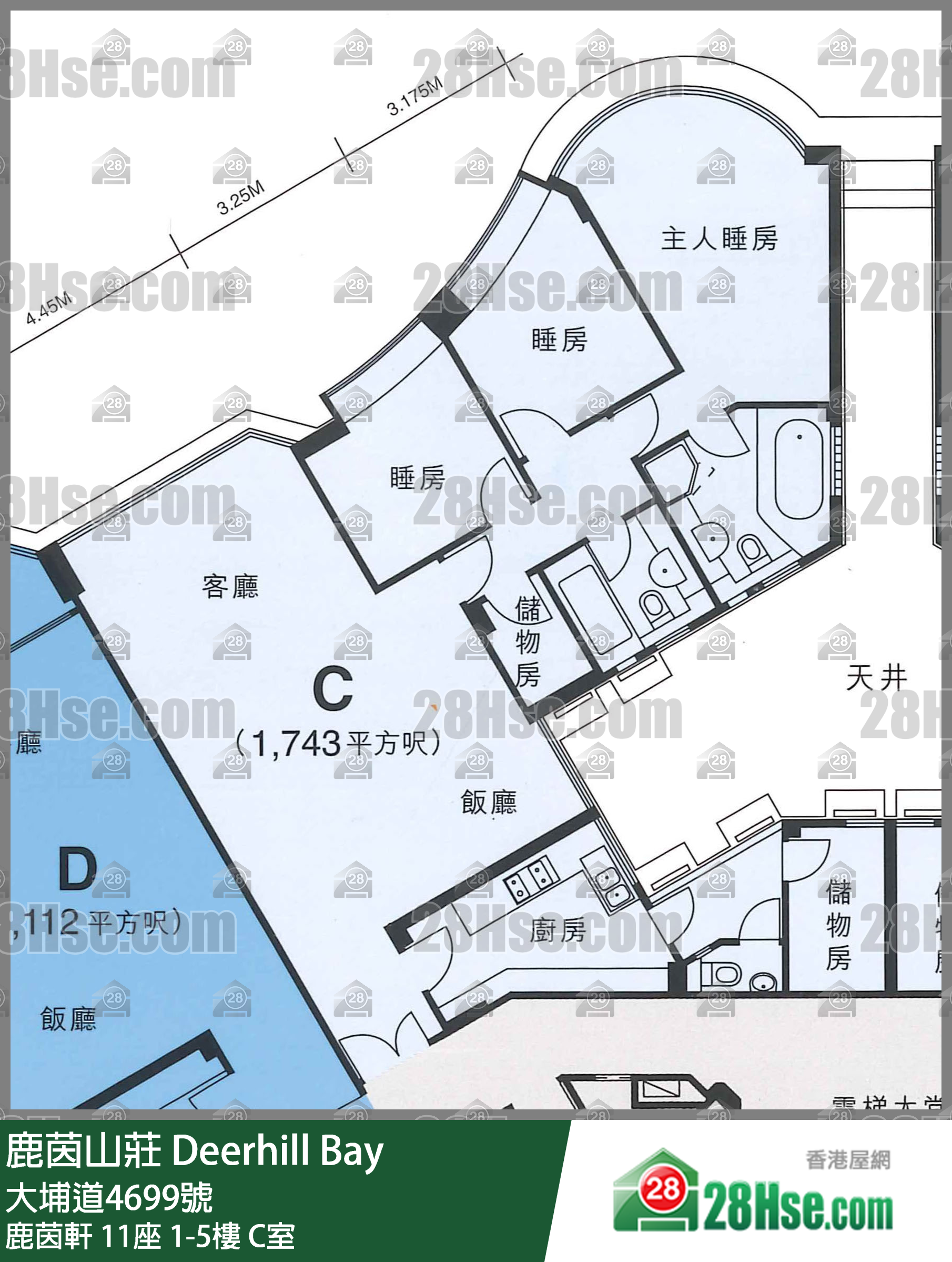 鹿茵山庄 鹿茵轩11座1楼 C室 平面图