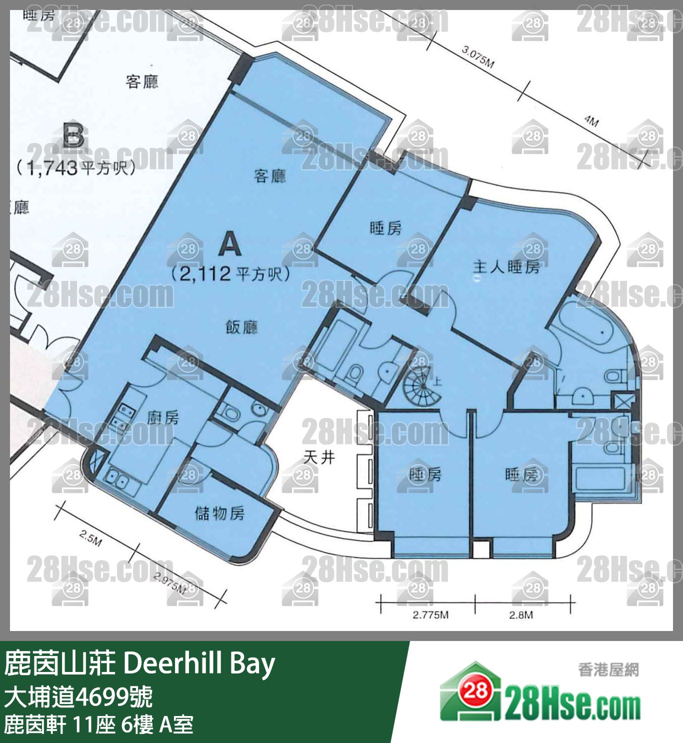 鹿茵山庄 鹿茵轩11座6楼 A室 平面图
