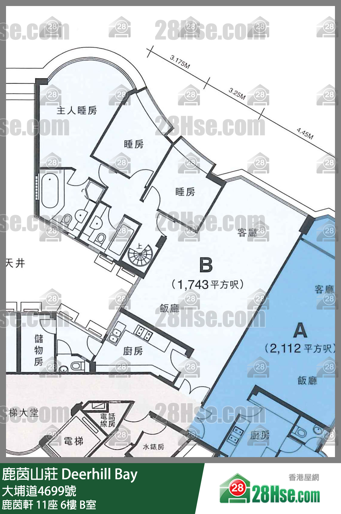 鹿茵山庄 鹿茵轩11座6楼 B室 平面图