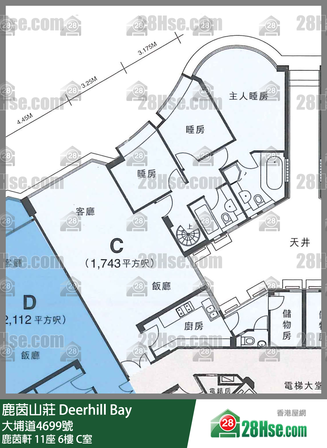 鹿茵山庄 鹿茵轩11座6楼 C室 平面图