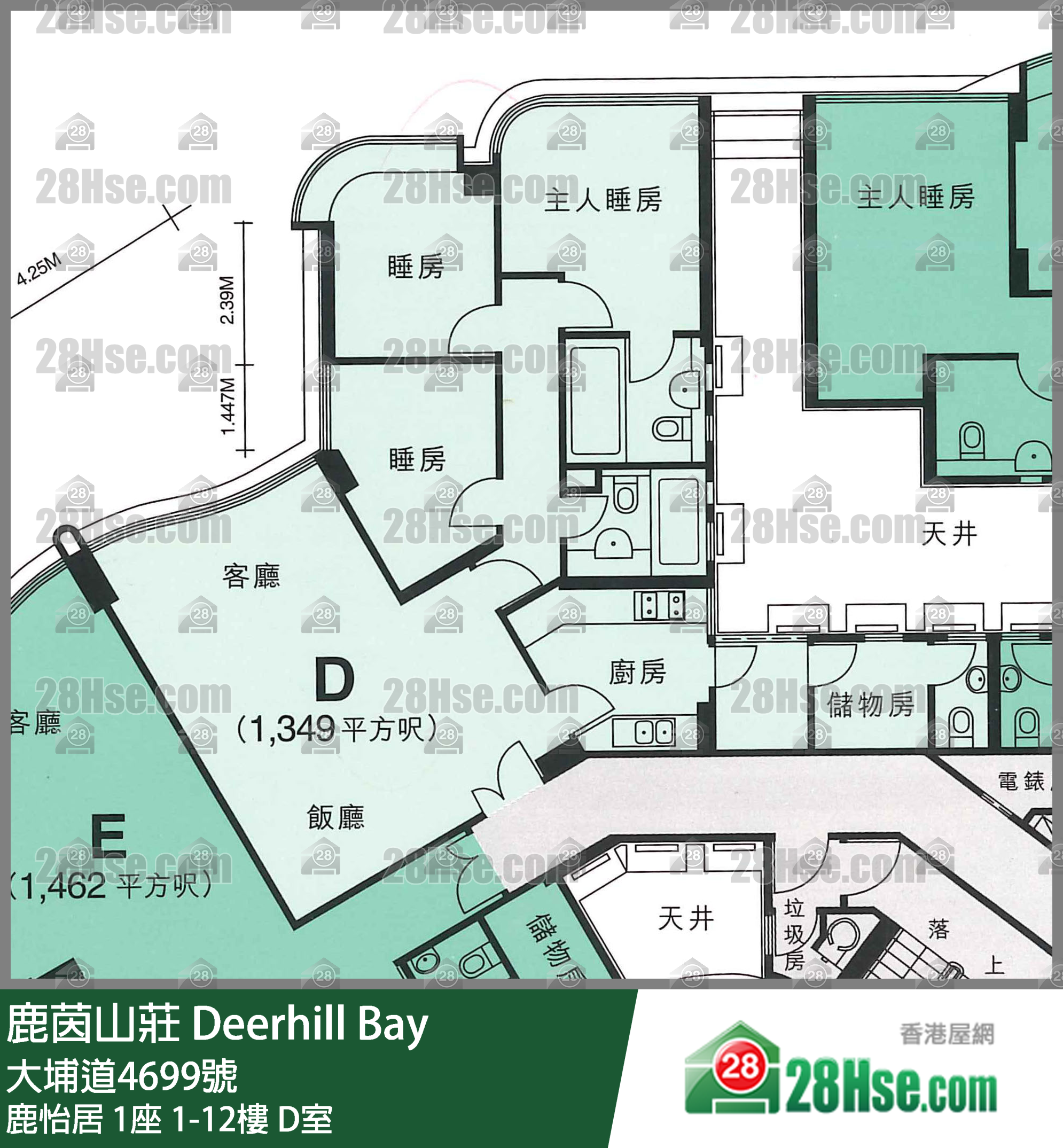 鹿茵山庄 鹿怡居1座8楼 D室 平面图