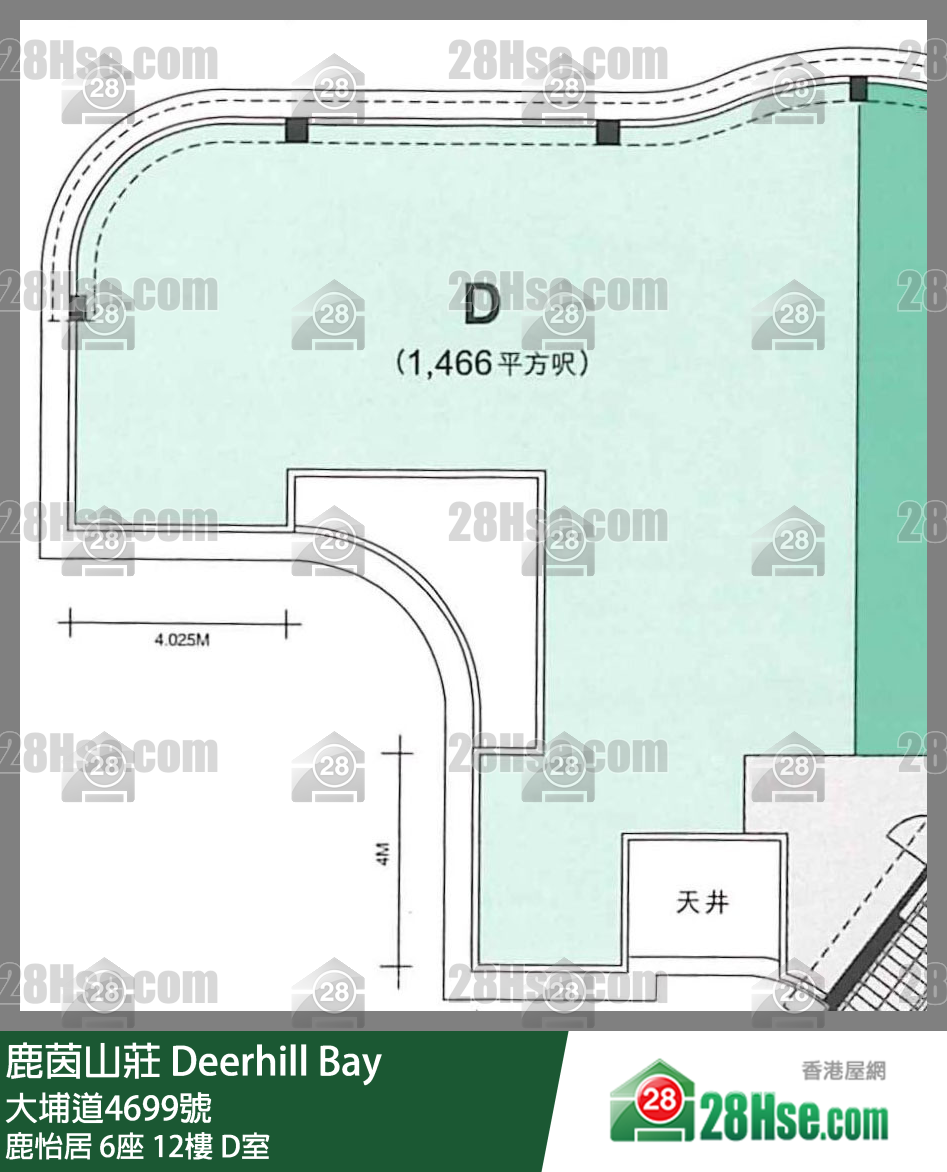 鹿茵山庄 鹿怡居6座12楼 D室 平面图