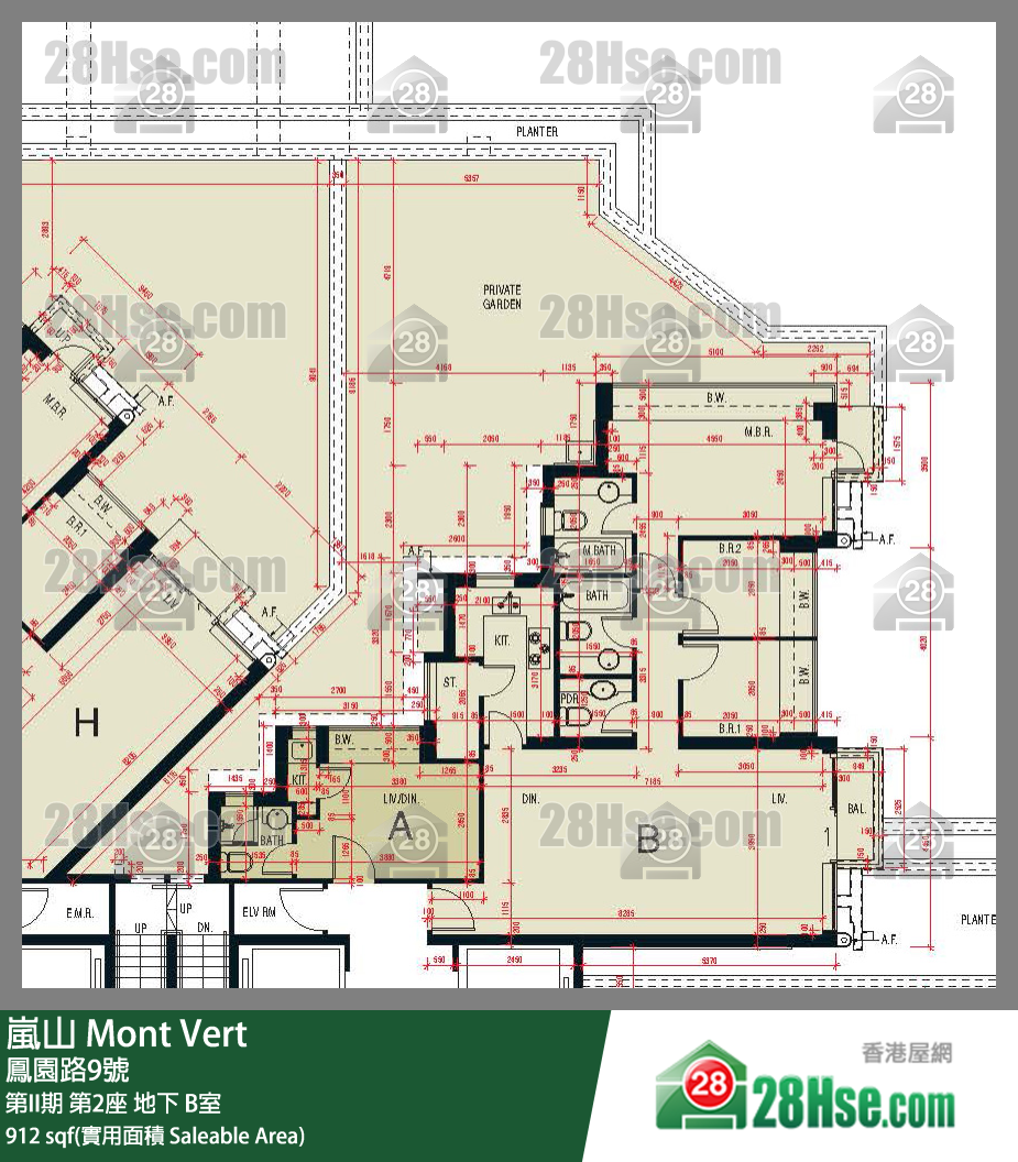 嵐山(第1期) 第II期第2座地下 B室 平面圖