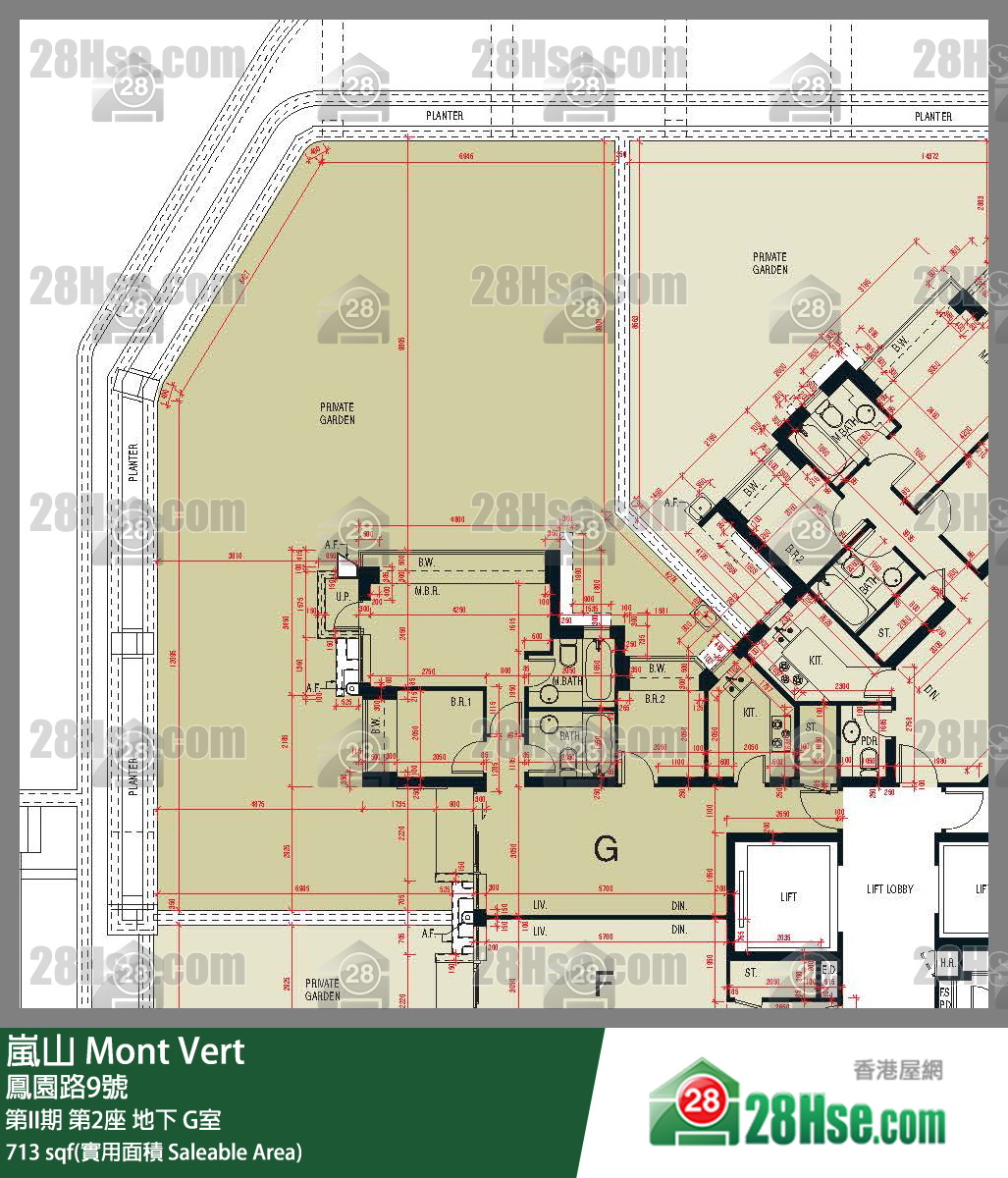 嵐山(第1期) 第II期第2座地下 G室 平面圖