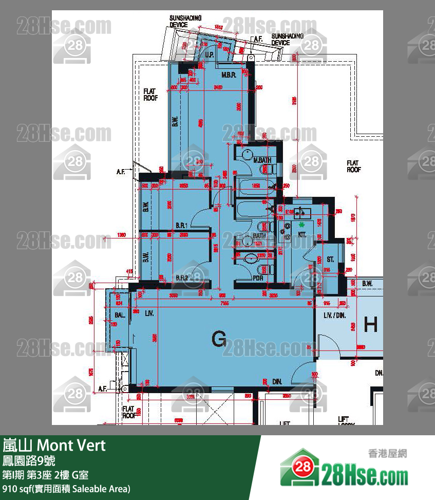 岚山(第1期) 第I期 第3座 2楼 G室 平面图