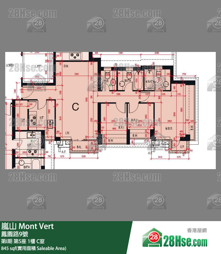 嵐山(第1期) 第I期第5座1樓 C室 平面圖