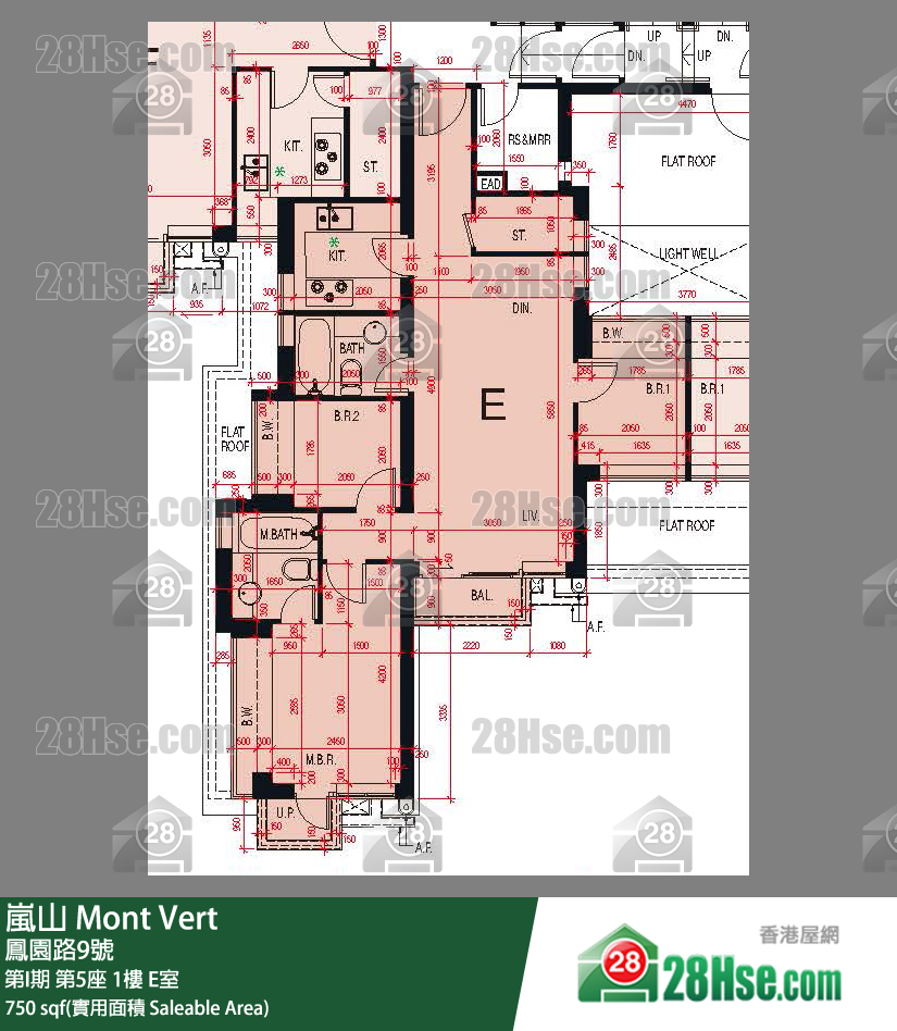 岚山(第1期) 第I期 第5座 1楼 E室 平面图