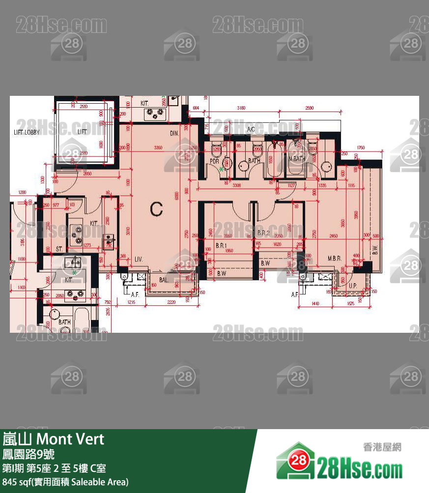 嵐山(第1期) 第I期第5座5樓 C室 平面圖