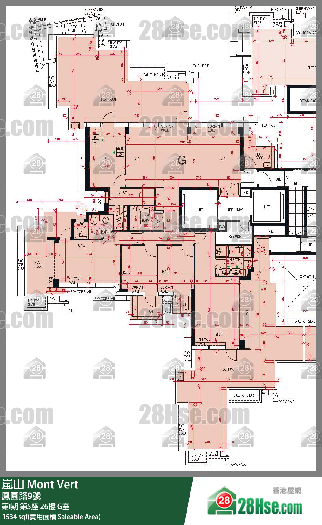 岚山(第1期) 第I期第5座26楼 G室 平面图