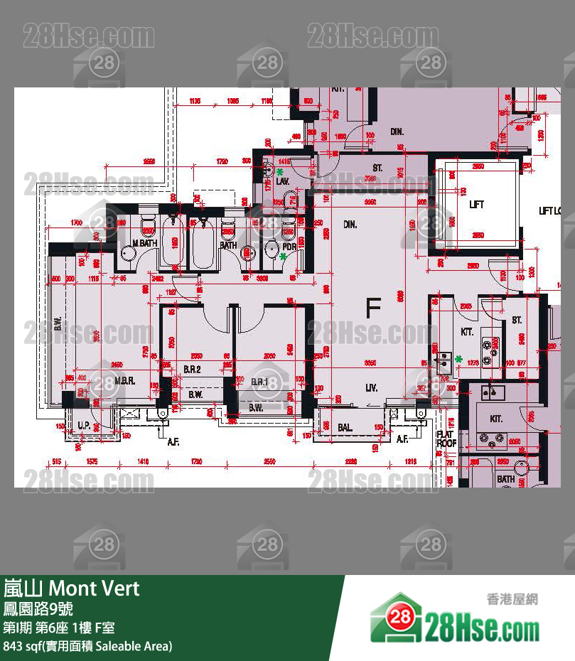 岚山(第1期) 第I期 第6座 1楼 F室 平面图