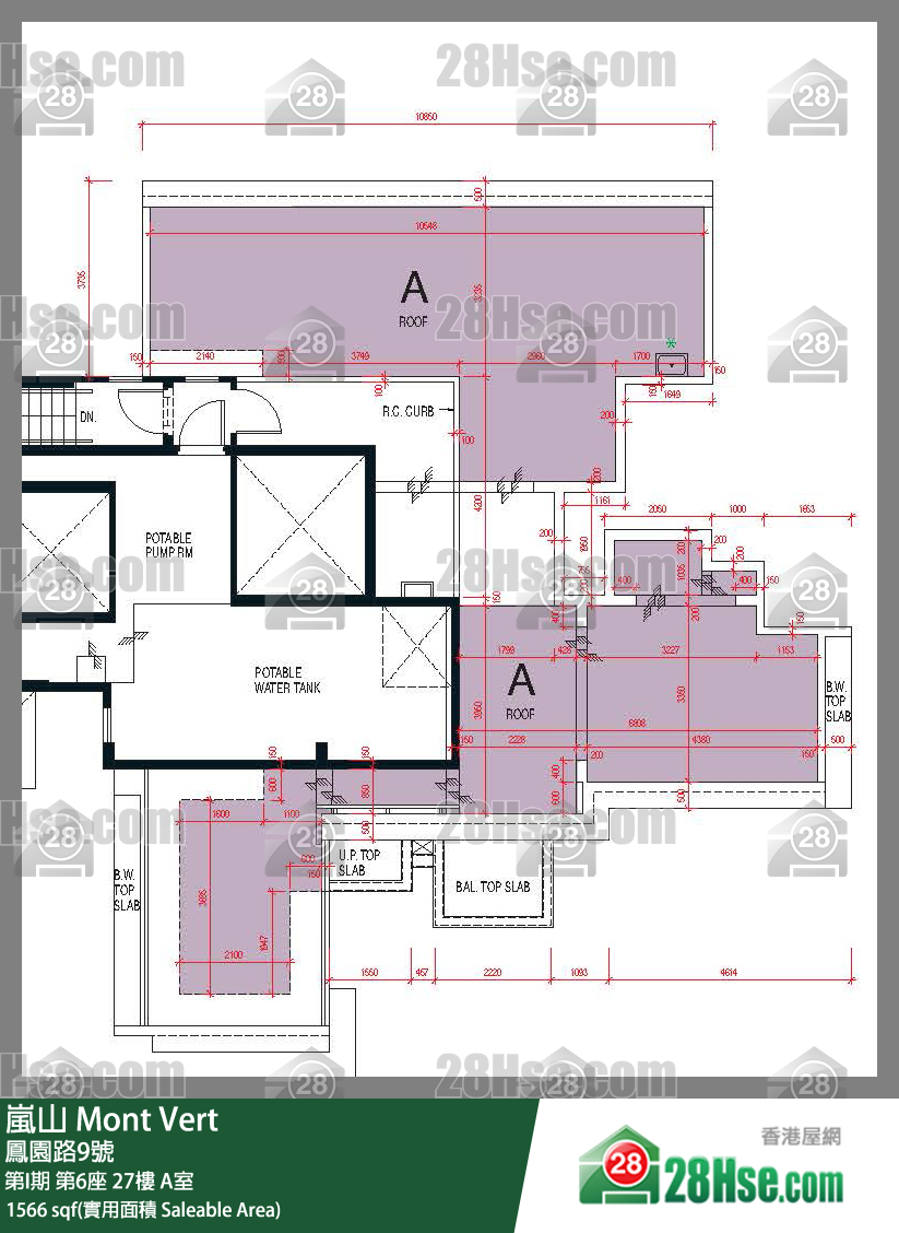 岚山(第1期) 第I期第6座27楼 A室 平面图