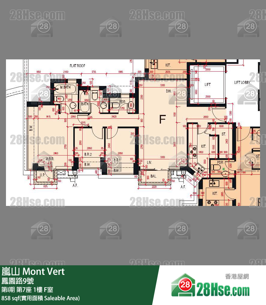 岚山(第1期) 第I期第7座1楼 F室 平面图