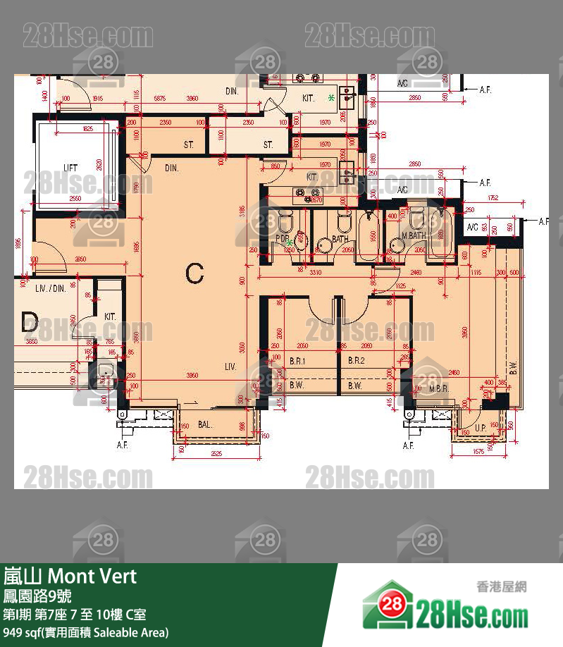 嵐山(第1期) 第I期 第7座 10樓 C室 平面圖