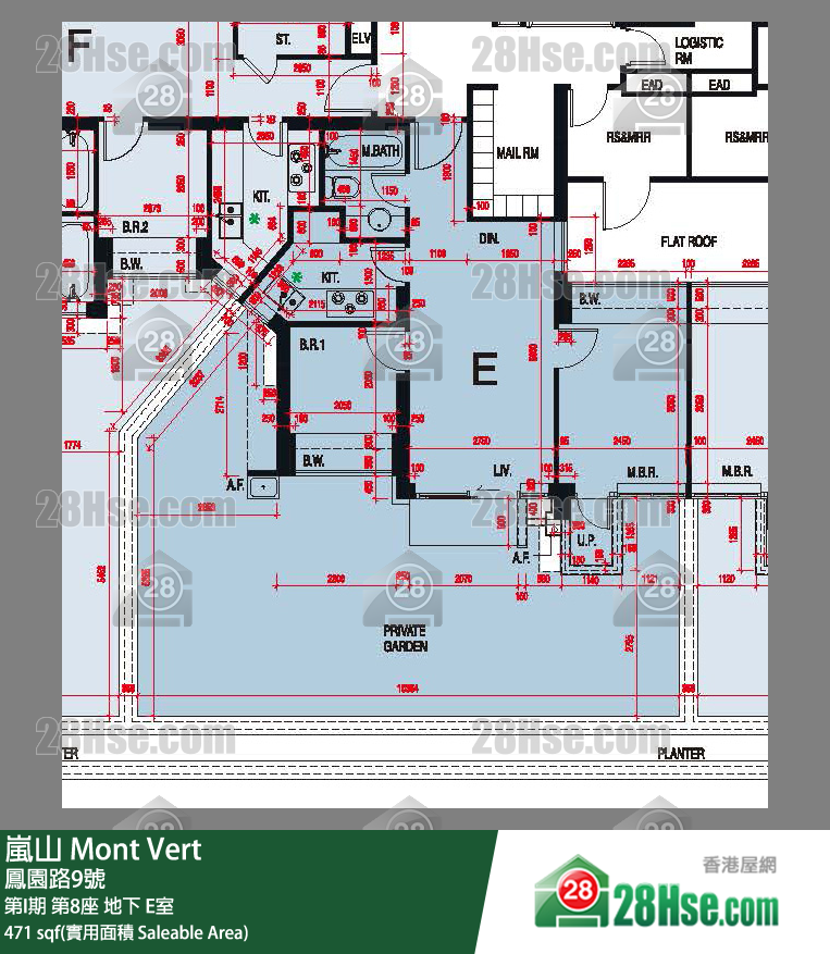 嵐山(第1期) 第I期 第8座 E室 平面圖