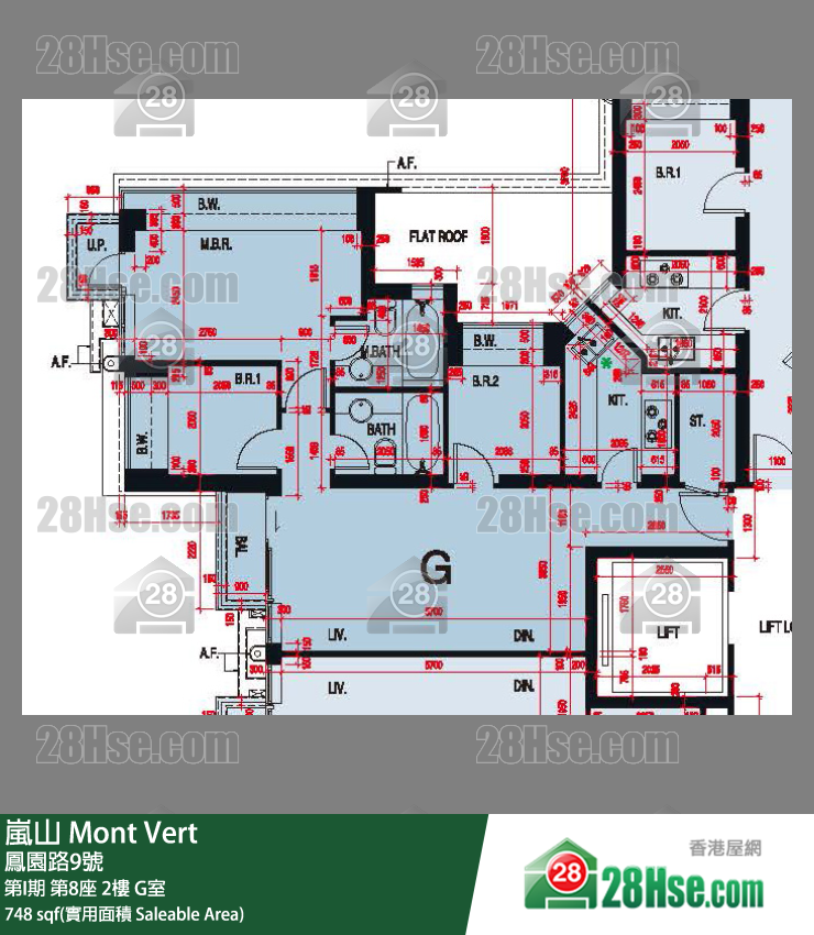 岚山(第1期) 第I期第8座2楼 G室 平面图