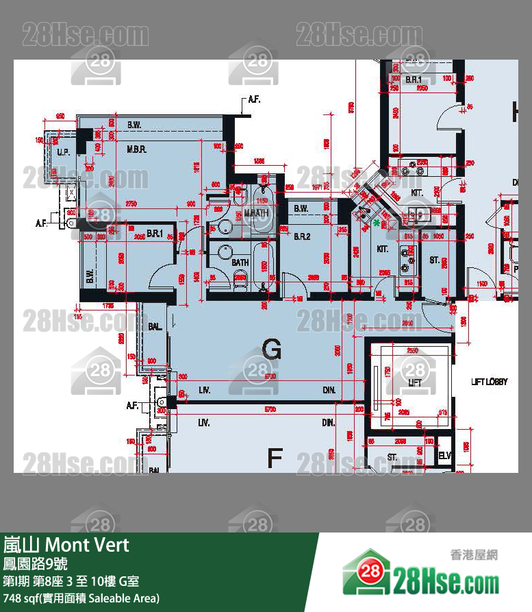嵐山(第1期) 第I期 第8座 7樓 G室 平面圖