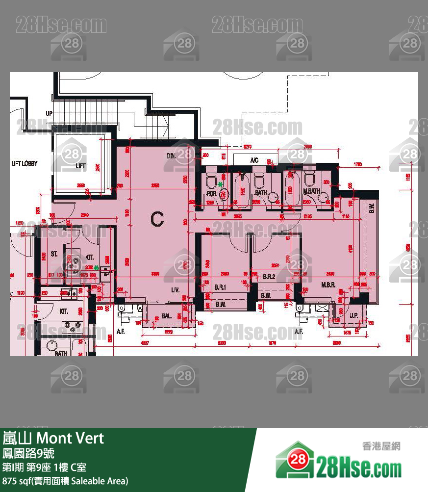 嵐山(第1期) 第I期第9座1樓 C室 平面圖