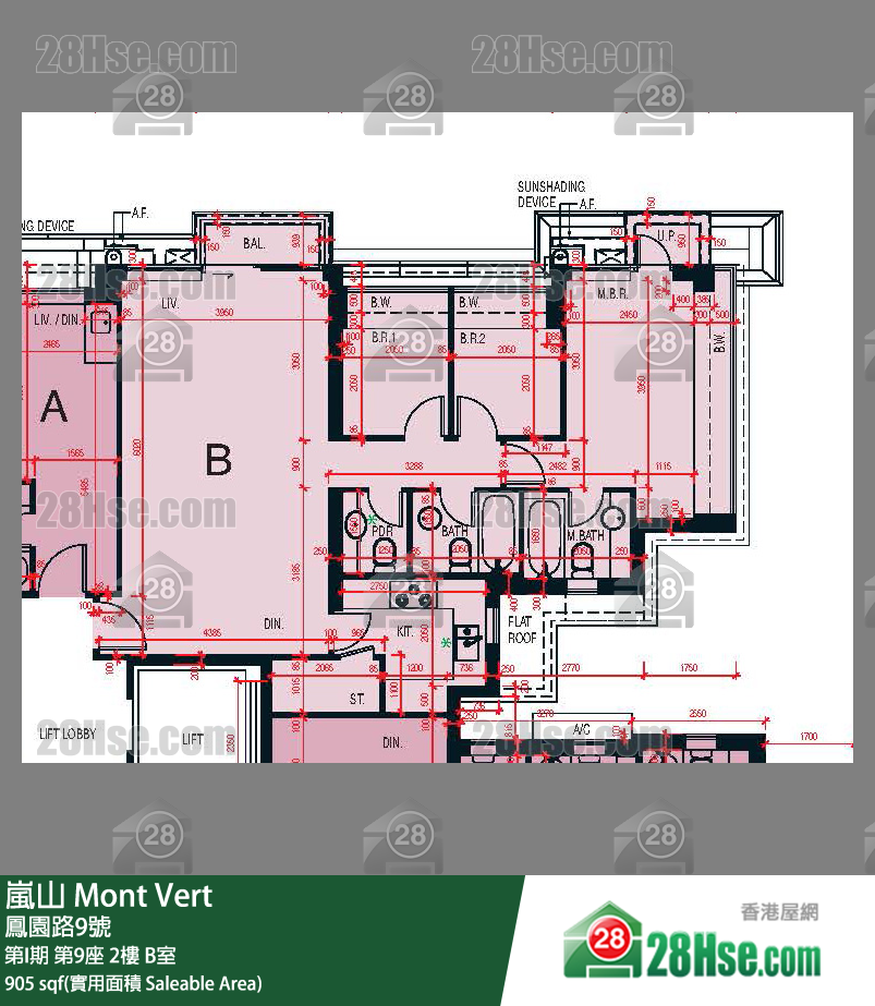岚山(第1期) 第I期 第9座 2楼 B室 平面图