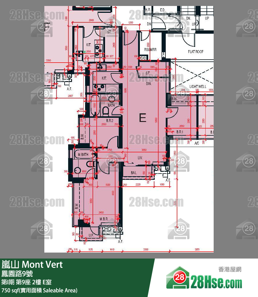 嵐山(第1期) 第I期 第9座 2樓 E室 平面圖