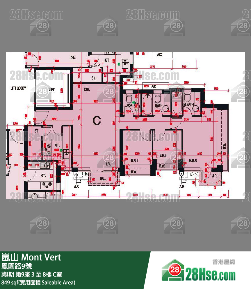 嵐山(第1期) 第I期第9座7樓 C室 平面圖