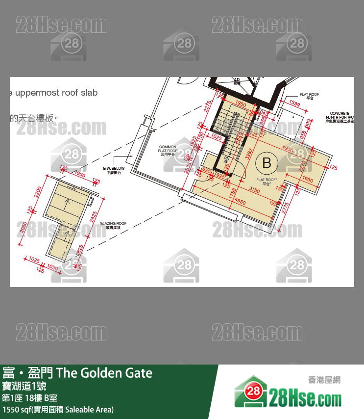 富盈門 第1座 18樓 B室 平面圖